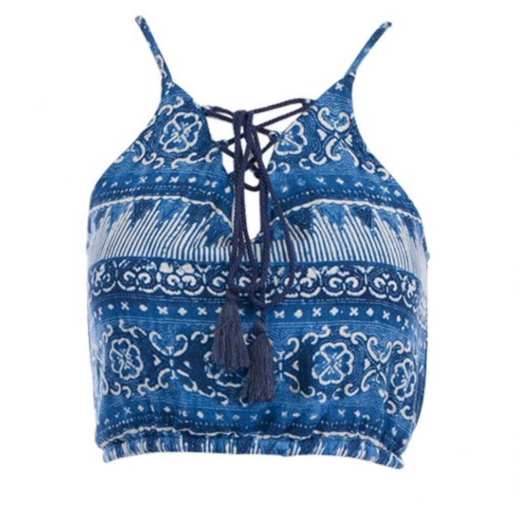 Indo Print House Of Harlow 1960 Boho Crop top.